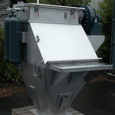 Chemical Feed Solutions enjoy easier waste disposal due to bag dumps with integral dust collectors