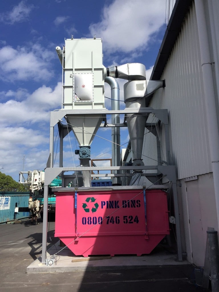 <strong>After:</strong> The new pulse jet dust collector with explosion protection was custom-made to fit alongside the existing cyclone. The improved dust extraction system has significantly freed up labour and space, as well as creating a better working environment.