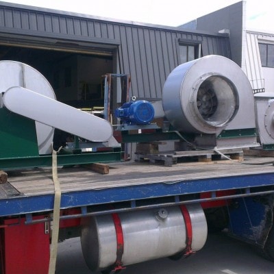 Fans loaded ready for delivery