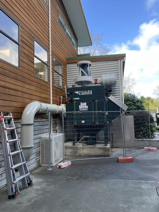 New DUSTEX woodworking dust extraction system and dust collector installed at Auckland secondary school Technology department