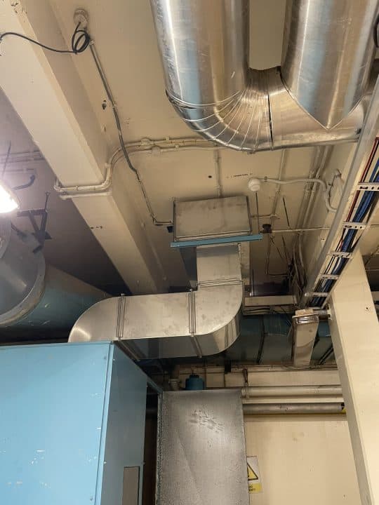 New 316 stainless steel industrial ventilation ductwork installed by DUSTEX at Auckland wastewater treatment plant